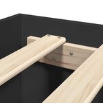 vidaXL Cadre de lit sans matelas noir 160x200 cm bois d'ingénierie