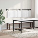 vidaXL Tête de lit suspendue Blanc Tissu