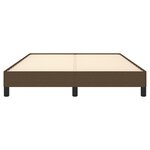 vidaXL Cadre de lit Marron foncé 140x190 cm Tissu