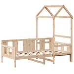 vidaXL Lit de jour avec toit sans matelas 80x200 cm bois massif