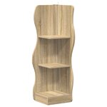 vidaXL Étagère d'angle Chêne Sonoma 34 x 33 x 102 cm Bois d'ingénierie