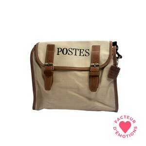 Besace petit modèle beige "Postes" – Musée Postal