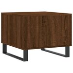 vidaXL Table basse Chêne marron 50x50x40 cm Bois d'ingénierie