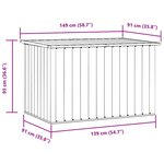 vidaXL Boîte de rangement de jardin Vert 149x99x93 cm