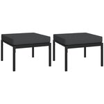Salon de jardin meuble d'extérieur ensemble de mobilier 11 pièces avec coussins gris acier 02_0015327