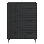 vidaXL Armoire à tiroirs Noir 66 x 34 5 x 89 5 cm Bois d'ingénierie