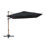 Parasol déporté 300 x 300 cm Aspect bois/Gris Alina