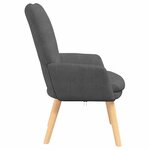 vidaXL fauteuil Gris foncé 63 x 67 x 94 cm Tissu Sherpa
