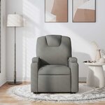 vidaXL Fauteuil de massage inclinable Gris foncé Tissu
