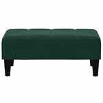 vidaXL Canapé-lit à 2 places avec repose-pied vert foncé velours