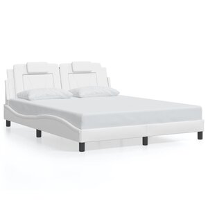 vidaXL Cadre de lit Viana sans matelas blanc 160x200 cm similicuir
