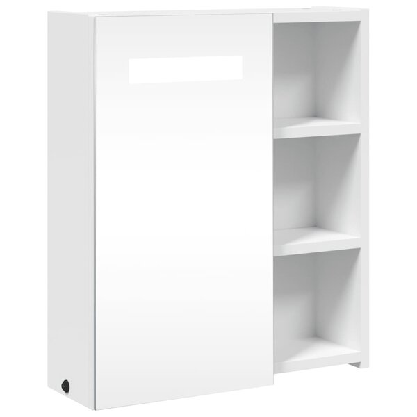 vidaXL Armoire de salle de bain à miroir avec LED blanc 45x13x52 cm