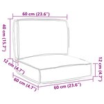 vidaXL Set de coussins de palette 2 Pièces Gris Tissu Oxford