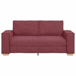 vidaXL Canapé 2 places Rouge vin 140 cm Tissu