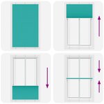 vidaXL Store plissé vert pétrole 115x200cm largeur du tissu 114 4cm