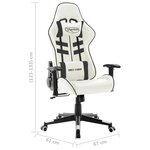 Vidaxl chaise de jeu blanc et noir cuir artificiel