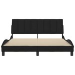 vidaXL Cadre de lit sans matelas noir 160x200 cm tissu