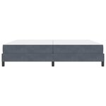 vidaXL Lit boxspring avec matelas Gris foncé 200 x 200 cm Velours