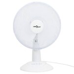 vidaXL Ventilateur de table 3 vitesses 30 cm 40 W Blanc