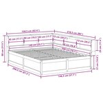 vidaXL Lit bibliothèque sans matelas 140x200 cm bois massif de pin