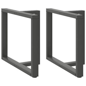 vidaXL Pieds de table à manger en forme de T  2 pièces  anthracite  100 x 35 x (72-73) cm  acier