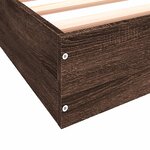 vidaXL Cadre de lit chêne marron 180x200 cm bois d'ingénierie