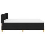 vidaXL Lit à ressorts Noir et blanc et noir 140 x 200 cm tissu