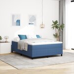 vidaXL Lit Box Spring Bleu 140x200 cm en Tissu Côtelé