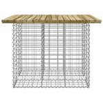 vidaXL Table de jardin Gabion Design 100x102x72 cm Bois de pin imprégné