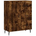 vidaXL Buffet haut Chêne fumé 69 5x34x180 cm Bois d'ingénierie