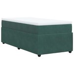 vidaXL Sommier à lattes de lit avec matelas Vert foncé 90x200 cm