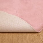 vidaXL Tapis en Fourrure Synthétique de Lapin Olite Rose Ø 80 cm