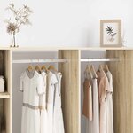 vidaXL Tige de placard 12 Pièces Argenté 764 x 15 x 29 mm