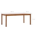 vidaXL Table à manger Marron miel 180x90x73 cm Bois de pin