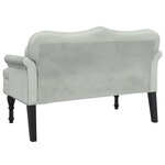 vidaXL Banc avec coussins Gris clair 120 5 x 65 x 75 cm Velours