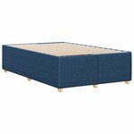 vidaXL Cadre de lit sans matelas bleu 120x200 cm tissu