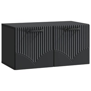 vidaXL Meuble TV mural Noir 59 5 x 31 x 30 cm Bois d'ingénierie