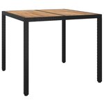 vidaXL Ensemble à manger de jardin avec coussins 3 Pièces Noir
