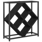 vidaXL Étagère à vin Chêne noir 51 x 18 x 52 5 cm Bois d'ingénierie