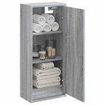 vidaXL Meuble de lavabo mural Sonoma gris 35 x 20 x 81 cm