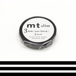 Masking tape mt slim 3 mm set de 3 uni noir - matte black