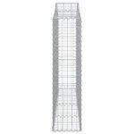 vidaXL Paniers à gabions arqués 8 Pièces 200x30x120/140 cm Fer galvanisé