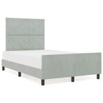 Cadre de lit vidaXL Gris clair 120x200 cm Velours