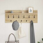 vidaXL Porte-manteau mural avec étagère Chêne sonoma Bois d'ingénierie