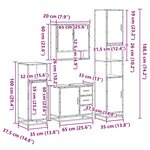 vidaXL Ensemble de meubles de salle de bain 4 Pièces chêne marron