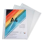 Sachet de 10 pochettes perforées ouverture haut et côté polypro lisse 6/100e A4 EXACOMPTA