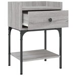 vidaXL Tables de chevet 2 Pièces sonoma gris 40 5x31x60 cm