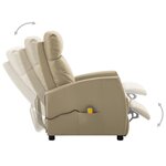 vidaXL Fauteuil de massage électrique Cappuccino Similicuir