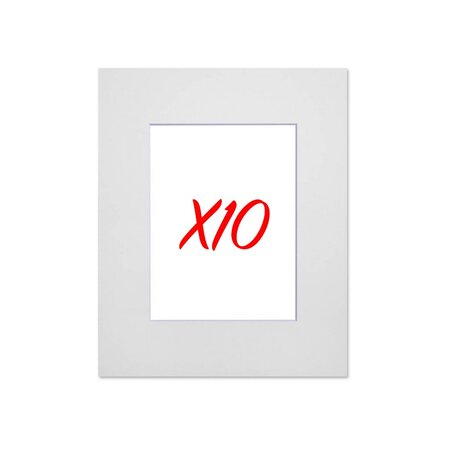 Lot de 10 passe-partouts standard blanc pour cadre et encadrement photo - Nielsen - Cadre 40 x 50 cm - Ouverture 27 x 34 cm