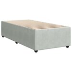 vidaXL Cadre de lit Gris clair 90x190 cm Velours